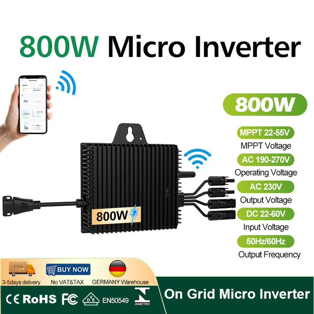 Good Price 800W On Grid Micro Inverter Compact Balcony Solar Plug and Play Grid Tie IP67 WiFi Standard PV Connector Duty Free