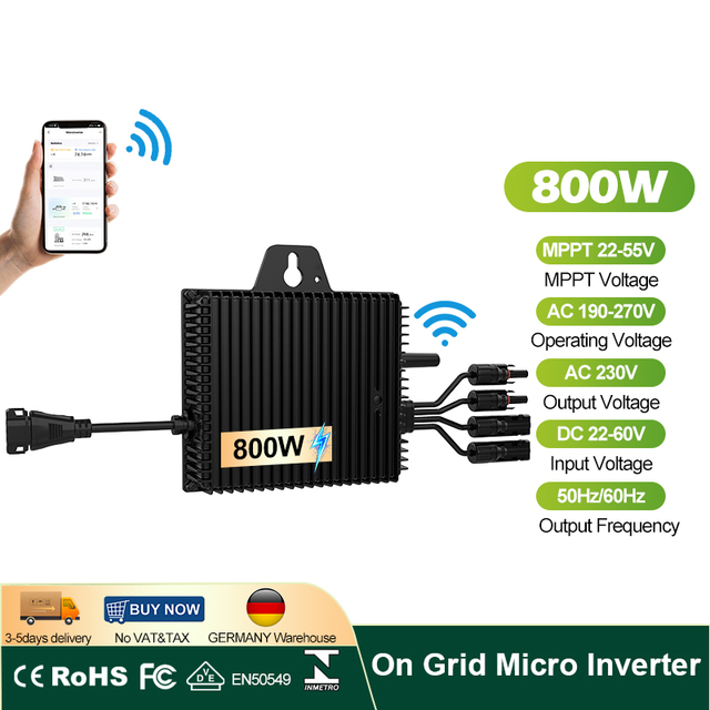 Good Price 800W On Grid Micro Inverter Compact Balcony Solar Plug and Play Grid Tie IP67 WiFi Standard PV Connector Duty Free